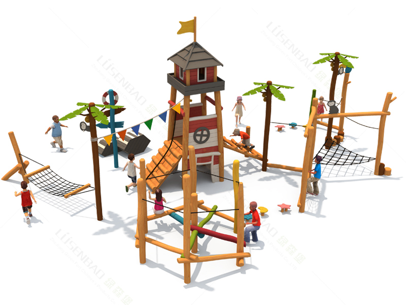 兒童戶外木質組合滑梯槐木系列 05.jpg