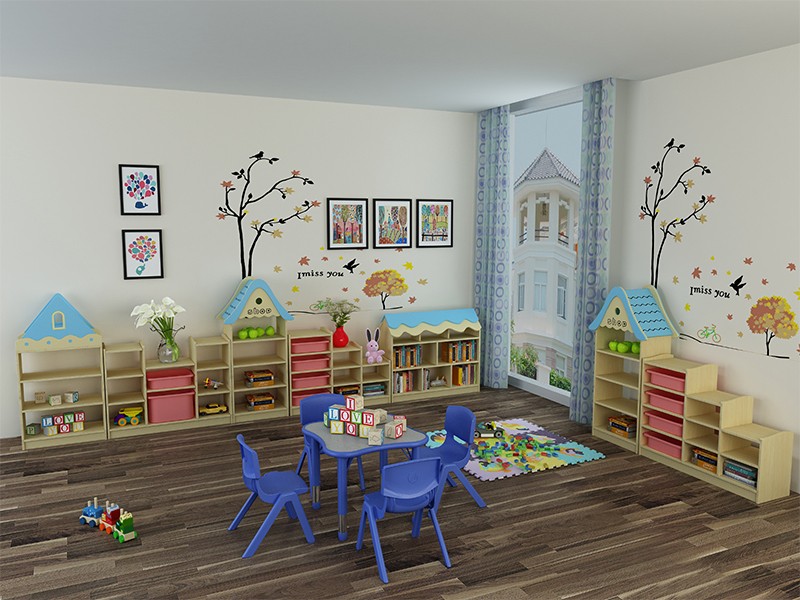 幼兒園家具生態(tài)木兒童海盜船造型組合柜