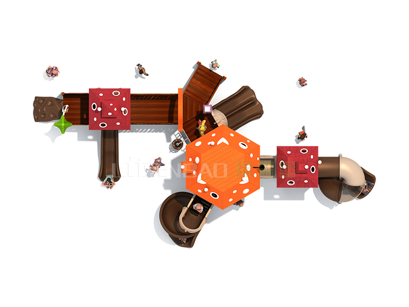 兒童戶外木質組合滑梯菠蘿格蘑菇造型 02-3.jpg